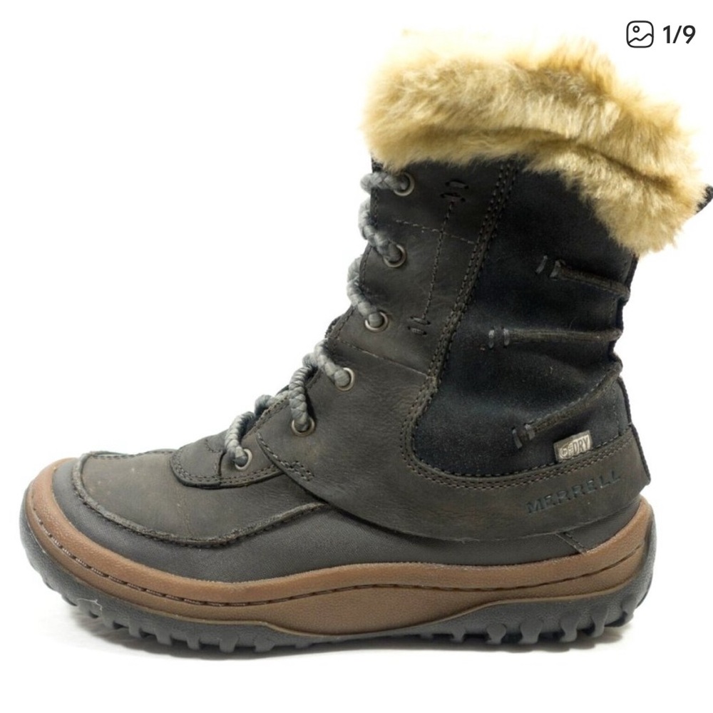 Merrell Waterproof Insulated Leather Winter Boots - Women's Size 7